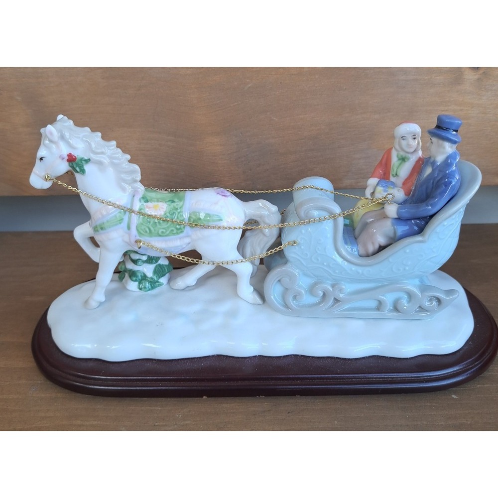Avon 2002 Moments & Memories "Sleigh Ride" Porcelain Christmas Figurine